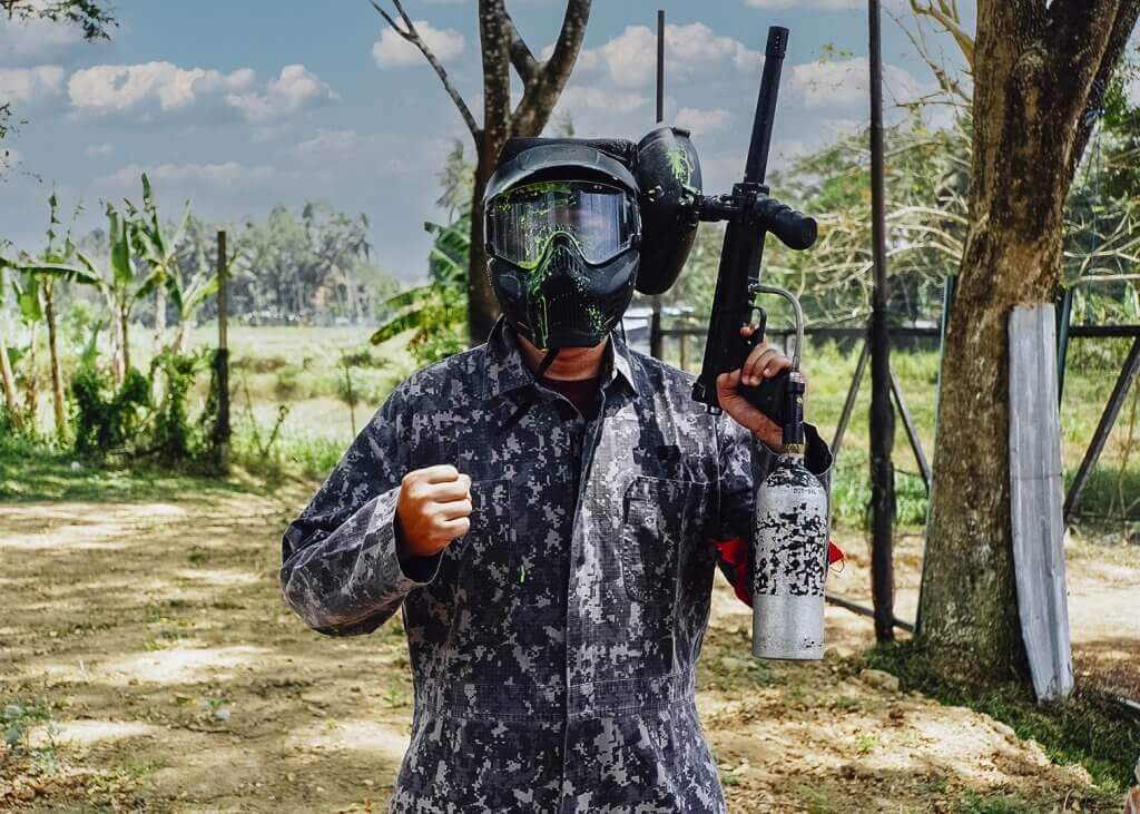 Exciting paintball game experience with teamwork and fun