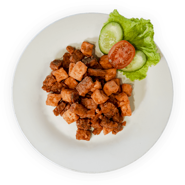 Tahu/Tempe Bumbu - Marinated tofu or tempeh, rich in flavors.