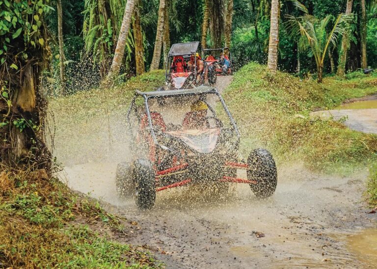 Group adventure with UTV jungle buggies in the Bali countryside