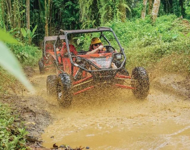 Wet wheels, flying mud, and nonstop thrills. Our UTV Jungle Buggy takes you through a wild, wet, and muddy private track built purely for adrenaline. Messy? Yes. Fun? Absolutely.