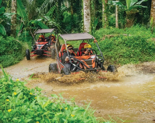 Easy to ride. Big on fun. The UTV Jungle Buggy on our wet track is perfect for a friendly adventure—great for beginners, friends, and families. Let the good times roll.