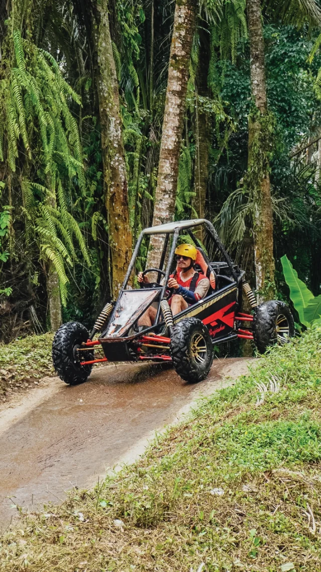 Mud flying. Water splashing. Adrenaline pumping. Our Jungle Buggy UTV charges through a private track packed with wet and muddy challenges. This is off-road fun at its best.