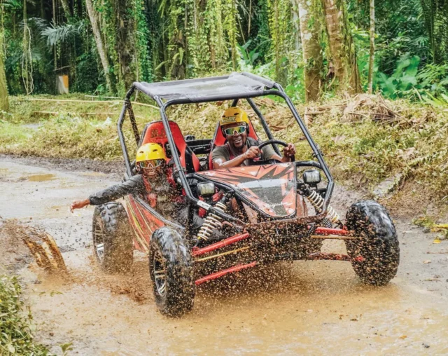 Muddy tracks, jungle views, and smiles all around. Our UTV Jungle Buggy adventure is designed to be fun and friendly for everyone—perfect for beginners, families, and groups. All on our exclusive private track.