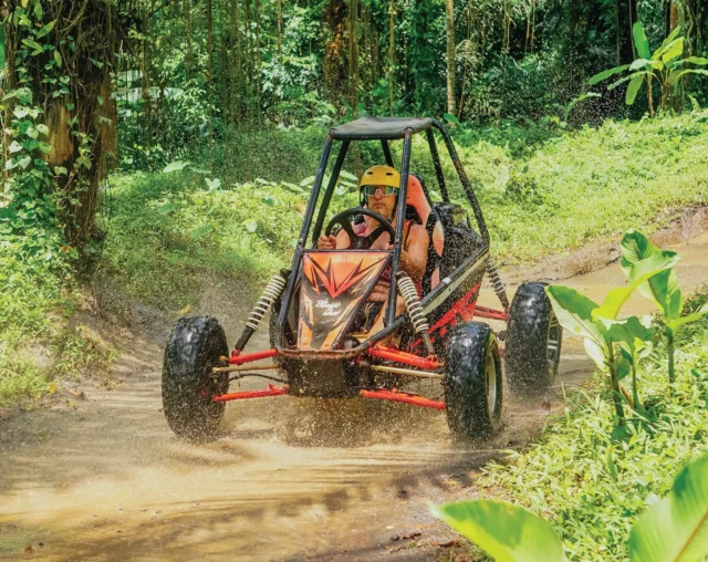 Things get muddy real quick out here Solo ride. Full control. Full fun. Our UTV Jungle Buggy takes you through jungle tracks wet trails and muddy turns you won’t forget Every splash makes it better. So be honest… would you go solo ride or bring a partner?
