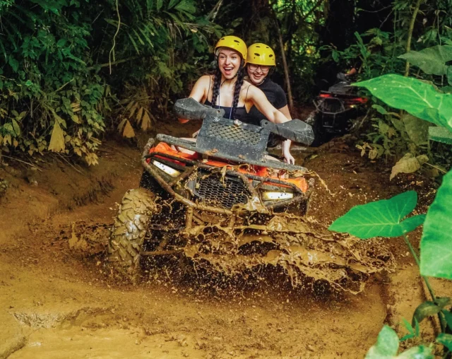 Mud, friends, and a lot of fun Ride your own ATV or share the ride Either way… it’s all about enjoying the journey together. Jungle tracks Muddy trails And plenty of laughs along the way. So what’s your style? Solo rider or tandem team