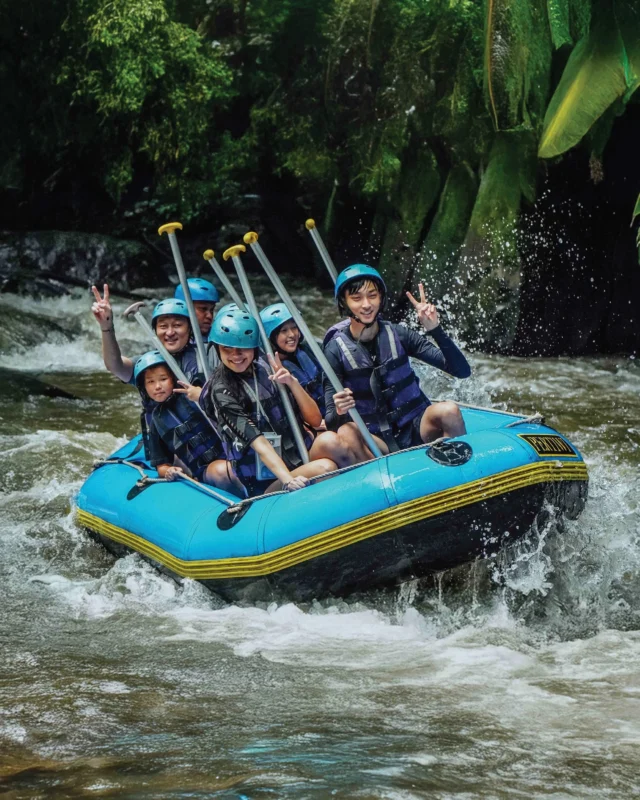 Family trip, but make it splashy White water rafting on the Ayung River is the kind of adventure everyone remembers. Rapids. Jungle views. Big laughs. Bigger splashes. Fun enough for friends. Friendly enough for families. No need to be an adrenaline junkie — just bring your crew and enjoy the river together Would your family try this? Get instant quote and exclusive direct online offer on our website.