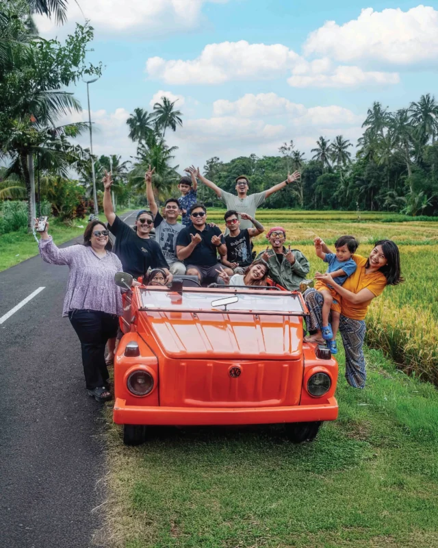 Sometimes the best way to explore Bali... is to slow down. Cruise through peaceful village roads, endless rice fields, and the timeless charm of Bongkasa Village. A vintage VW. Fresh countryside air. Beautiful views at every turn. Simple moments. Lasting memories. Get instant quote and exclusive direct online offer on our website.
