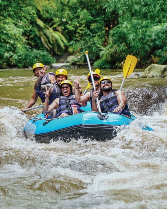 Some of the best Bali memories come with a splash. Paddle through the Ayung River, ride the rapids, and enjoy tropical jungle views along the way. Fun with friends. Fun with family. And friendly enough to simply enjoy the ride. Laugh. Paddle. Splash. Repeat. This is rafting, Pertiwi style. Get your instant quote and exclusive direct online offer on our website.