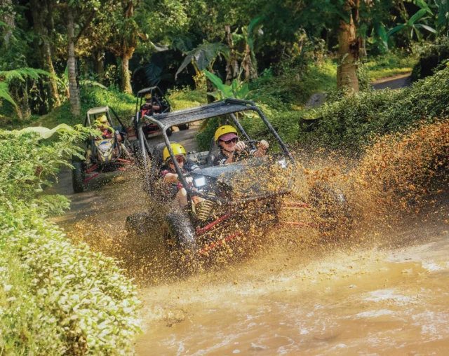 Wet track. Muddy turns. Jungle all around. This is where the fun begins. Take on our private UTV Jungle Buggy track and enjoy every splash, muddy corner, and twist along the way. No need to keep it clean. Just enjoy the ride. A fun Bali adventure with plenty of mud and plenty of smiles. Get your instant quote and exclusive direct online offer on our website.