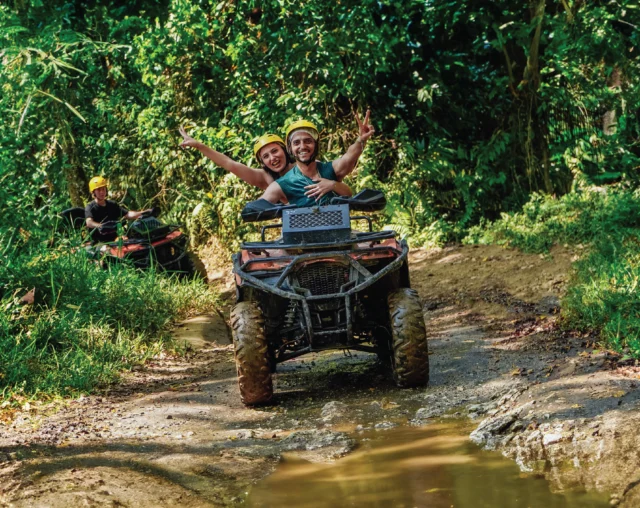 Looking for a fun way to explore Bali? Get ready for muddy trails, jungle tracks, and plenty of laughs along the way. Ride solo for your own adventure or go tandem and share the fun with your partner or family. Our private ATV track offers one of Bali’s longest ATV experiences, so there’s more trail to explore and more memories to make.